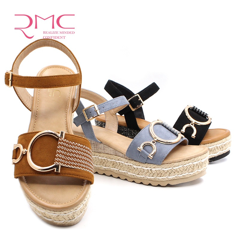 Wedges Sandal RMC 2023 Fashionable hemp rope sandals for women chunky shoes summer sandals