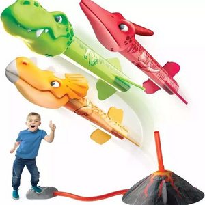 Hot Selling Foam 3 Dinosaur Toy Rockets Launcher Fun Jump Activities Toys Dino Blasters For Outdoor Summer Toy