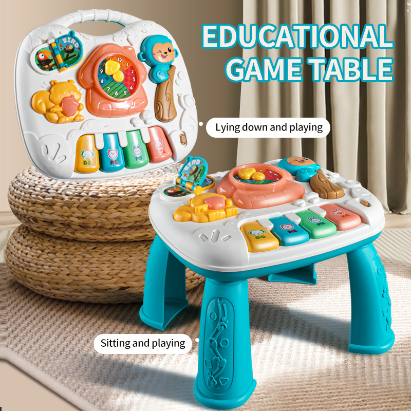 New Baby Toddler Toys Early Educational Electric Multifunctional Puzzle Music Game Table For Infant Toy