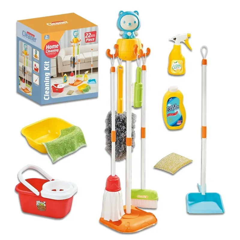 Generic Kids Cleaning Play Set 22 PCS Broom Clean Toys Pretend Play Kids Cleaning Set Housekeeping Toy