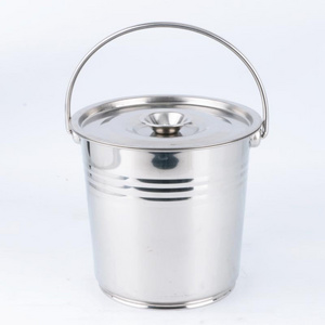 Multi functional metal bucket stainless steel water pail water ice beer bucket with handle for bar kitchen party