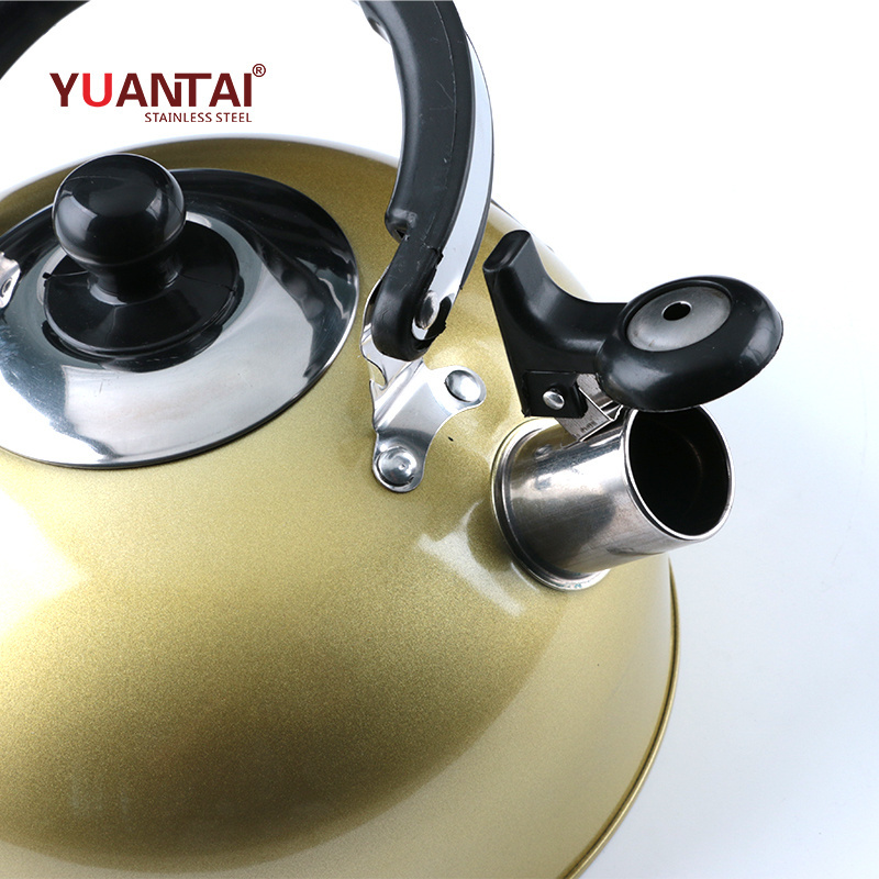 Gas Metal Silver Stovetop Induction Modern Tea Kettle Stove Top Stainless Steel Whistling Kettle Red Black Blue Color