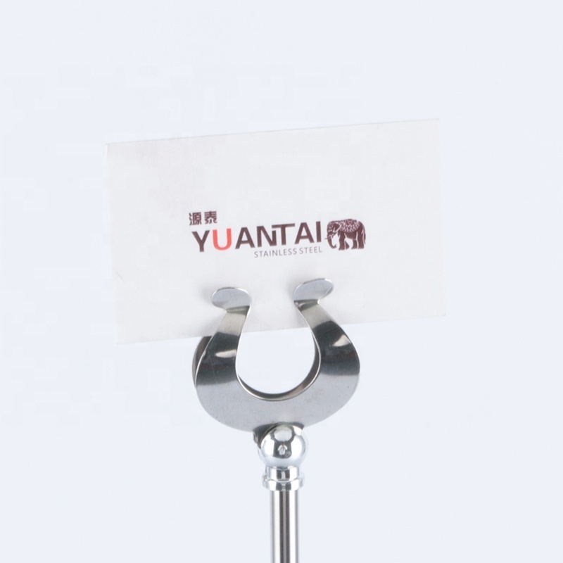 Wholesale Different Size Stainless Steel Buffet Table Number Stand For Restaurant Wedding Table Place Card Holder Stand