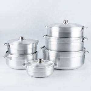 Cheap Hot Selling 6-Piece Aluminum Pot Set 20-36CM Soup Pot Die Cast Casserole Forged Kitchen Pot Cookware Sets