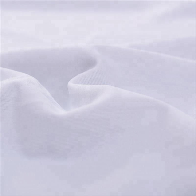 Fabric supplier white plain nylon sapndex fabric/full dull nylon swimwear fabric