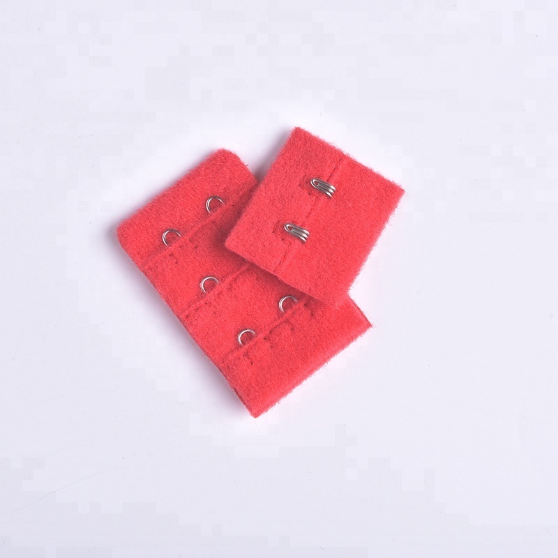 HongKui Wholesale Red polyester pure wool electroplate bra hooks and eyes tape extender 3x2