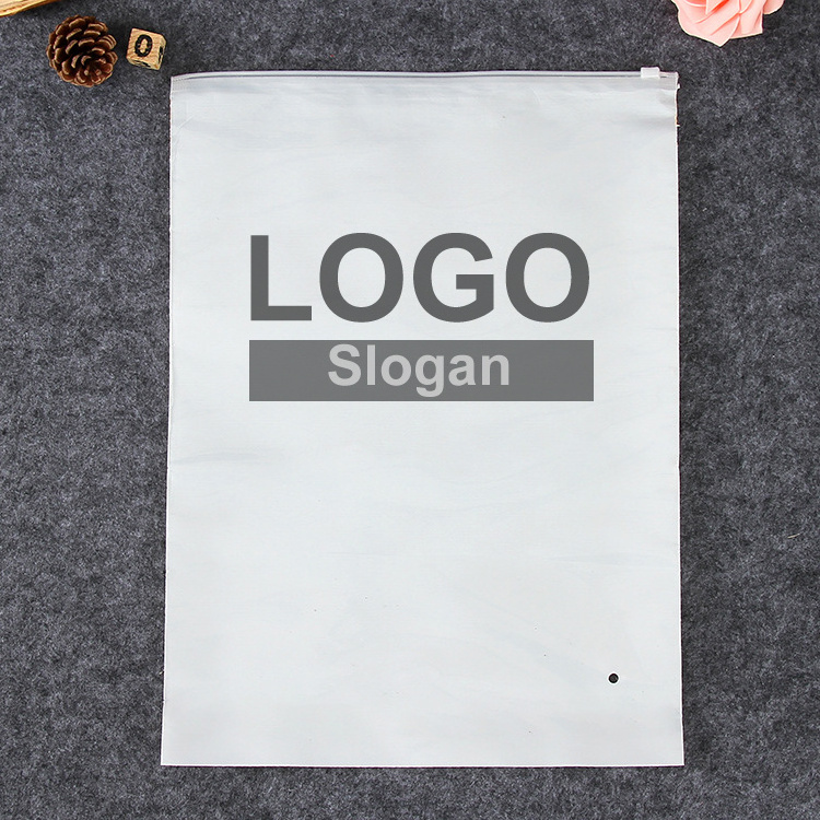 Factory Customized Logo Transparent and Dull Polish Thicken Panties PE Bag with Zipper Lock