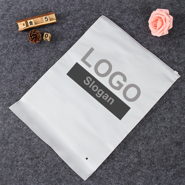 Factory Customized Logo Transparent and Dull Polish Thicken Panties PE Bag with Zipper Lock