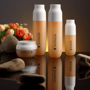 Luxury Cosmetic Packaging with Lid/Skincare Glass Bottle Jar Cosmetic Packaging Container for Face Cream