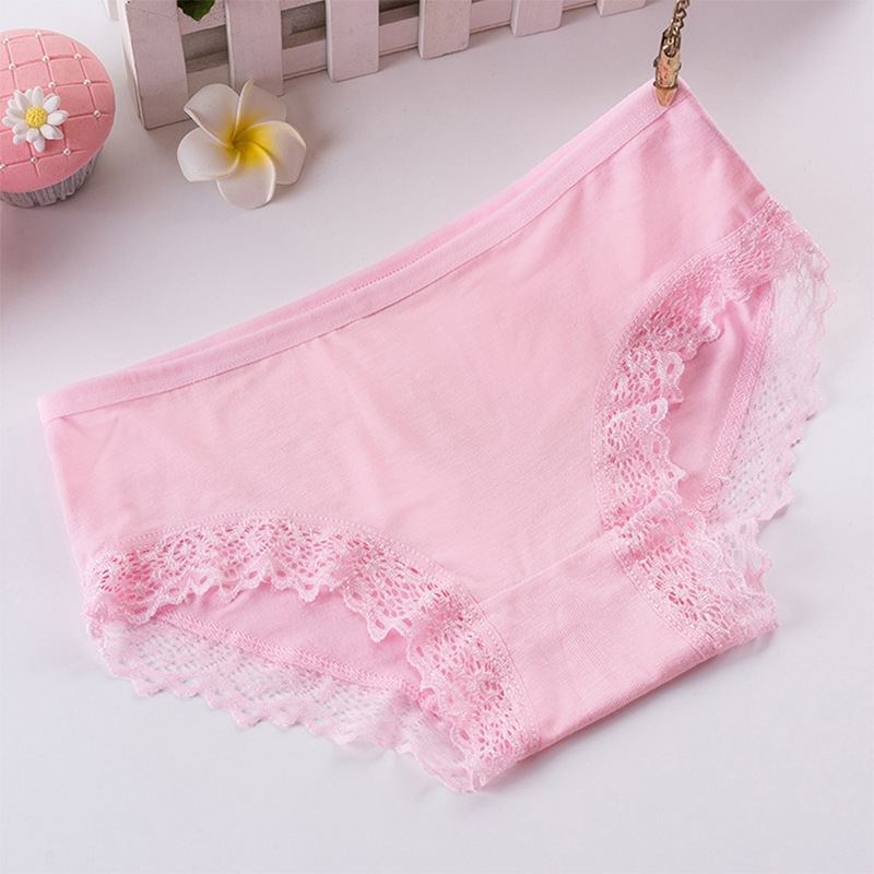 017 lace underwear modal lace briefs bamboo charcoal fiber girls underwear summer new women's underwear