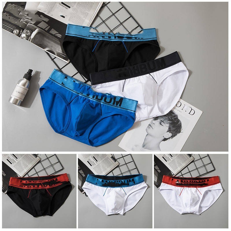 Plus Size Man Briefs Cotton Underwear Custom White Briefs Mens For Sexy Pouch Bulge