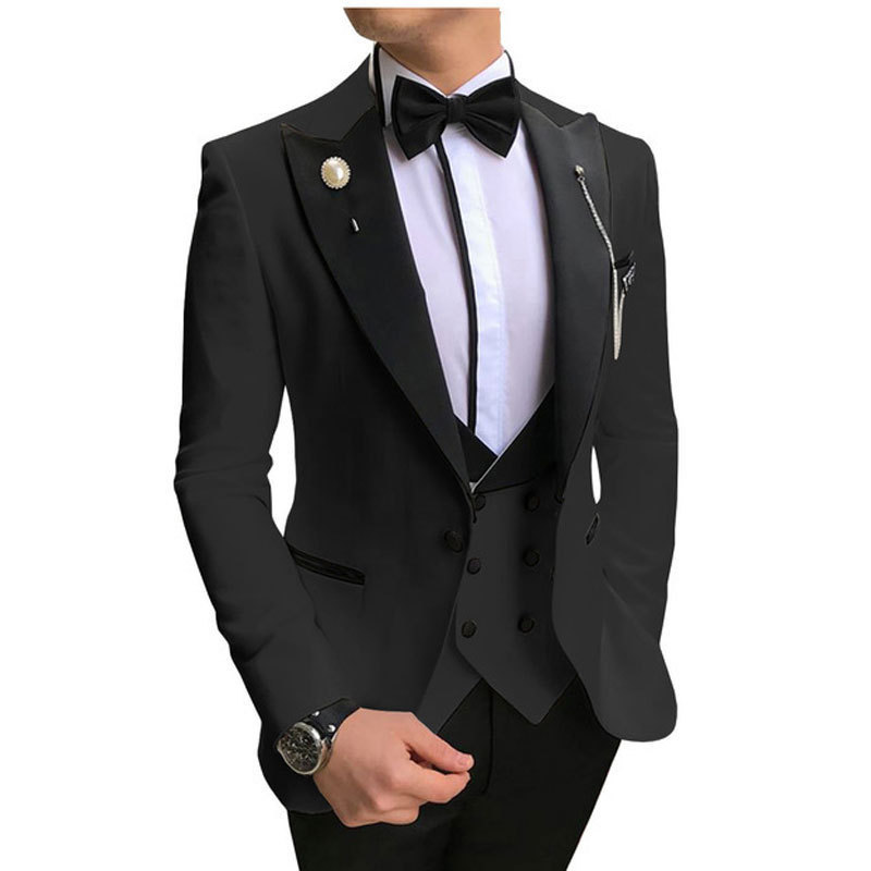 3 Piece Latest Style Men Suit Design Business Stripe Slim Fit  Men Suit