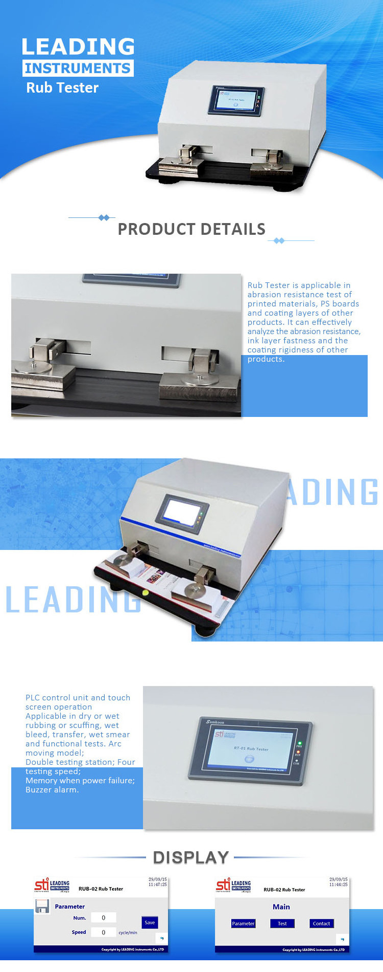 Rub Testing Machine Printing and Paper Ink Rub Resistance Test Machine Friction tester for ...