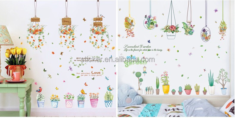 Beautiful Plants Design Wall Decals Stickers | Bestsuppliers.com