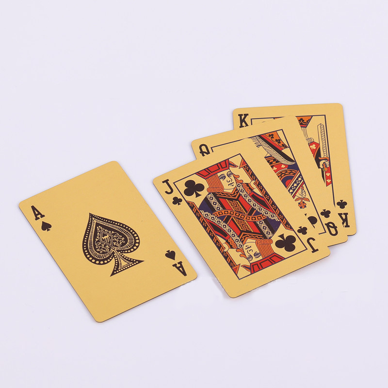 Factory Wholesale Gold Sliver Foil Playing Card 3.7*5.6 cm 54 pcs Pokers Mini Playing Cards Sets