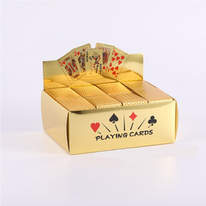 Factory Wholesale Gold Sliver Foil Playing Card 3.7*5.6 cm 54 pcs Pokers Mini Playing Cards Sets