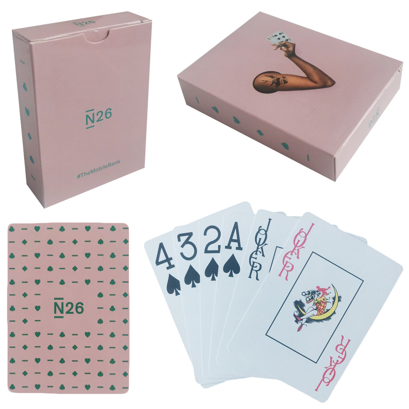 Custom Card Game Prining Logo Paper Custom Game Playing Bridge Cards Advertising PVC Waterproof Plastic Sublimation Poker