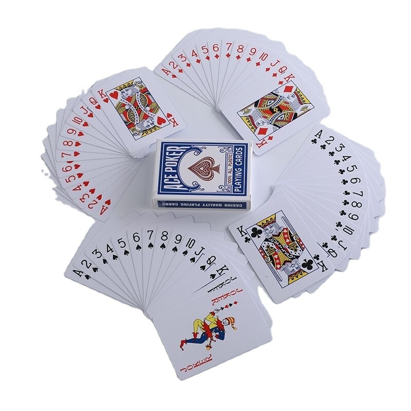 Wholesale Playing Cards Standard German Black Core Paper Club Special Plastic Coated Casino Playing Cards Poker Wholesale