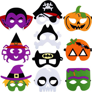 Wholesale High Quality Felt Children's Halloween Party Eye Mask Felt Party Mask Halloween Mask