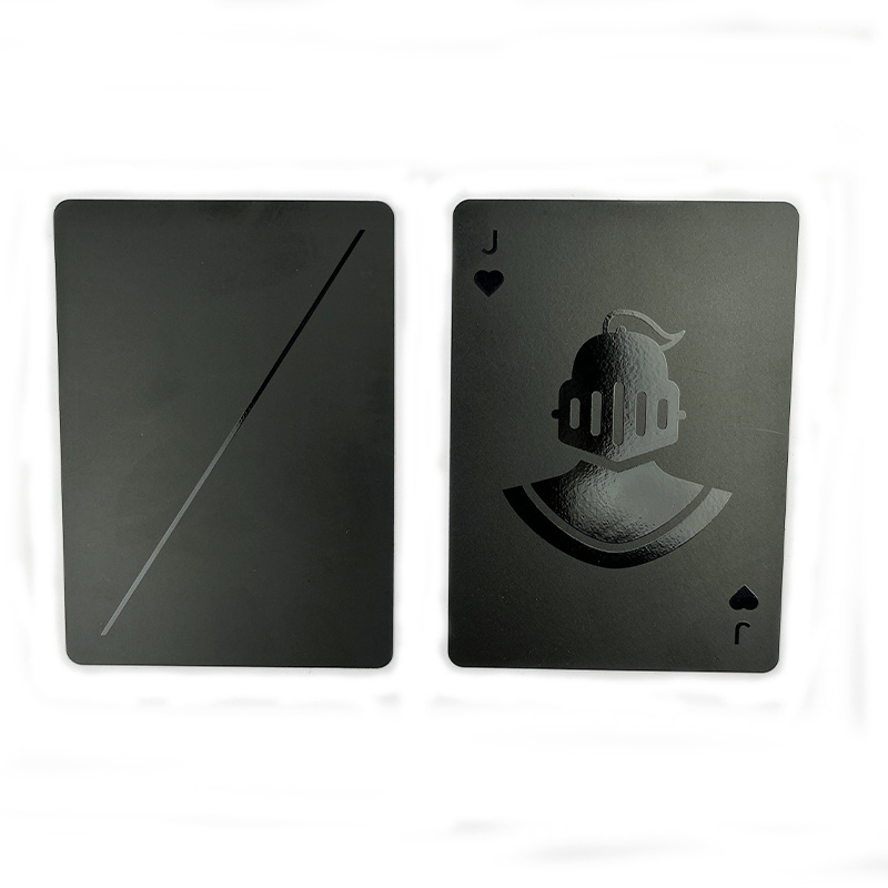 High quality PVC Playing Cards Cool Black UV Poker Playing Cards Waterproof Deck Cards with Gift Box For Party and Game