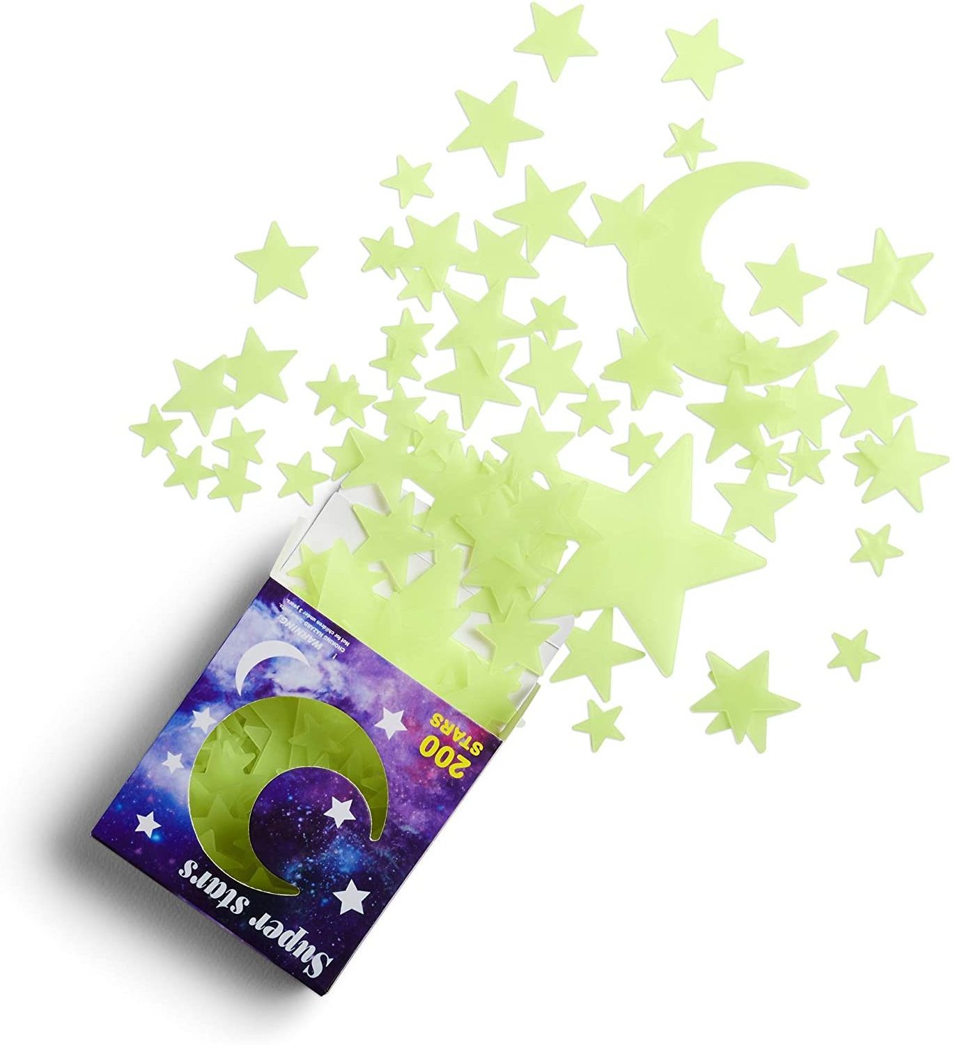 Fluorescent Decor Stars and Moon Luminous Room Sticker Kids for Decoration  Wallpaper Sticker