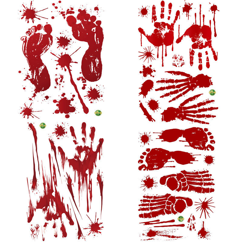 Blood Hands & Feets Stickers for Halloween