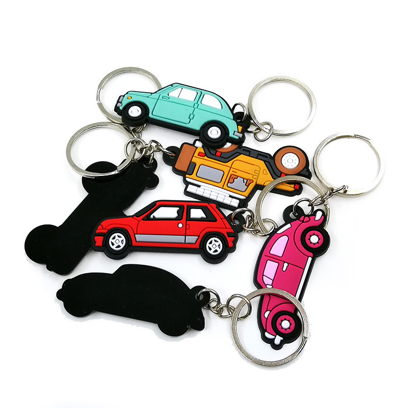 Hot selling trolley coin keychain teams logo croc keychain wholesale