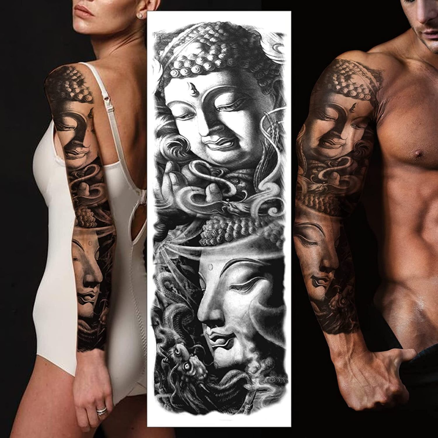 Free Samples High Quality Fashion Tattoo Sticker Realistic Body Water Transfer Temporary Full Arm Temporary Tattoo Stickers