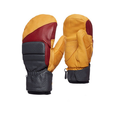 Waterproof Goat Skin Leather Snowboard Snowmobile Gloves Warm Snow Ski Mittens For Sale