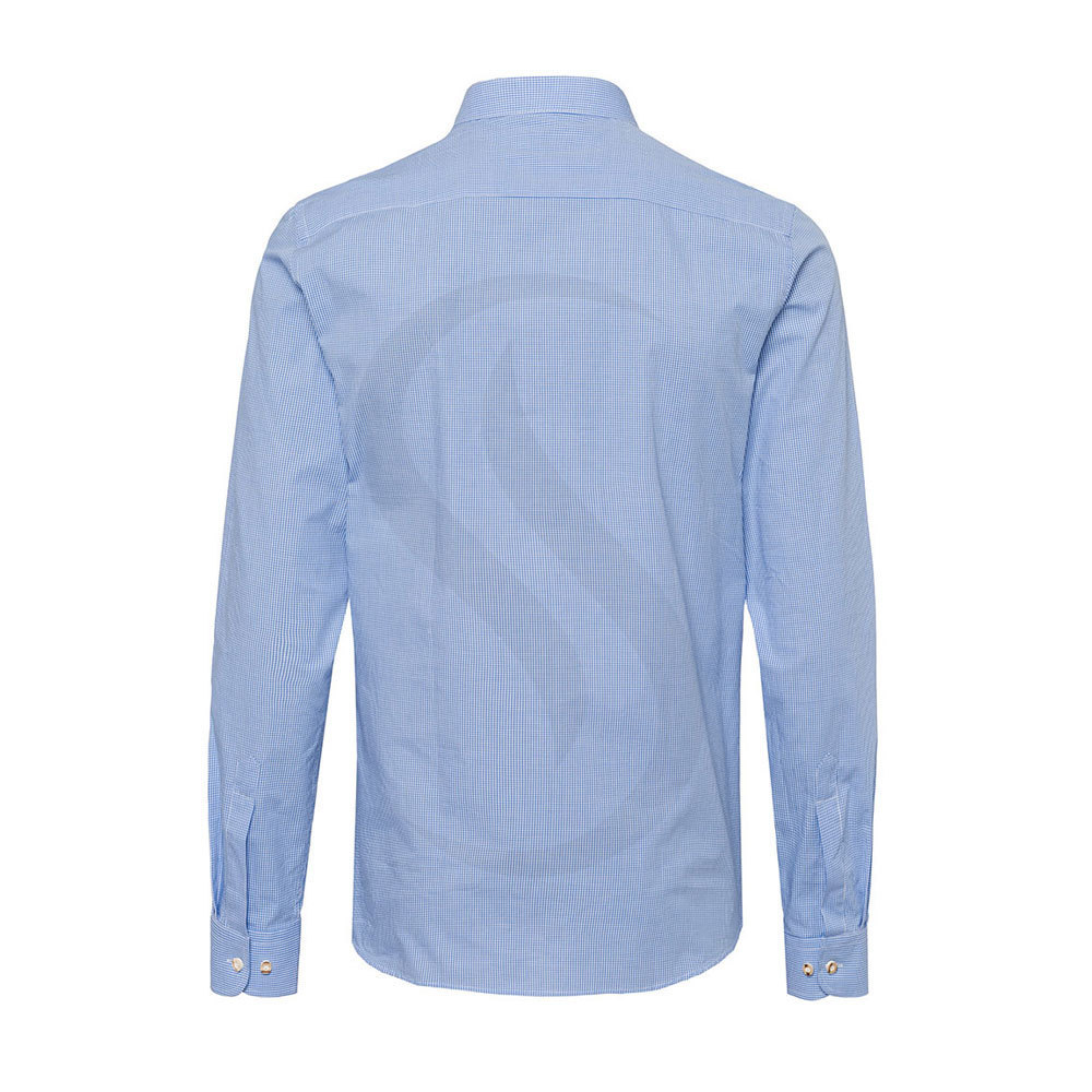 Stylish Men's Casual Shirts Long Sleeve Check Slim Fit Bavarian Dress Shirts