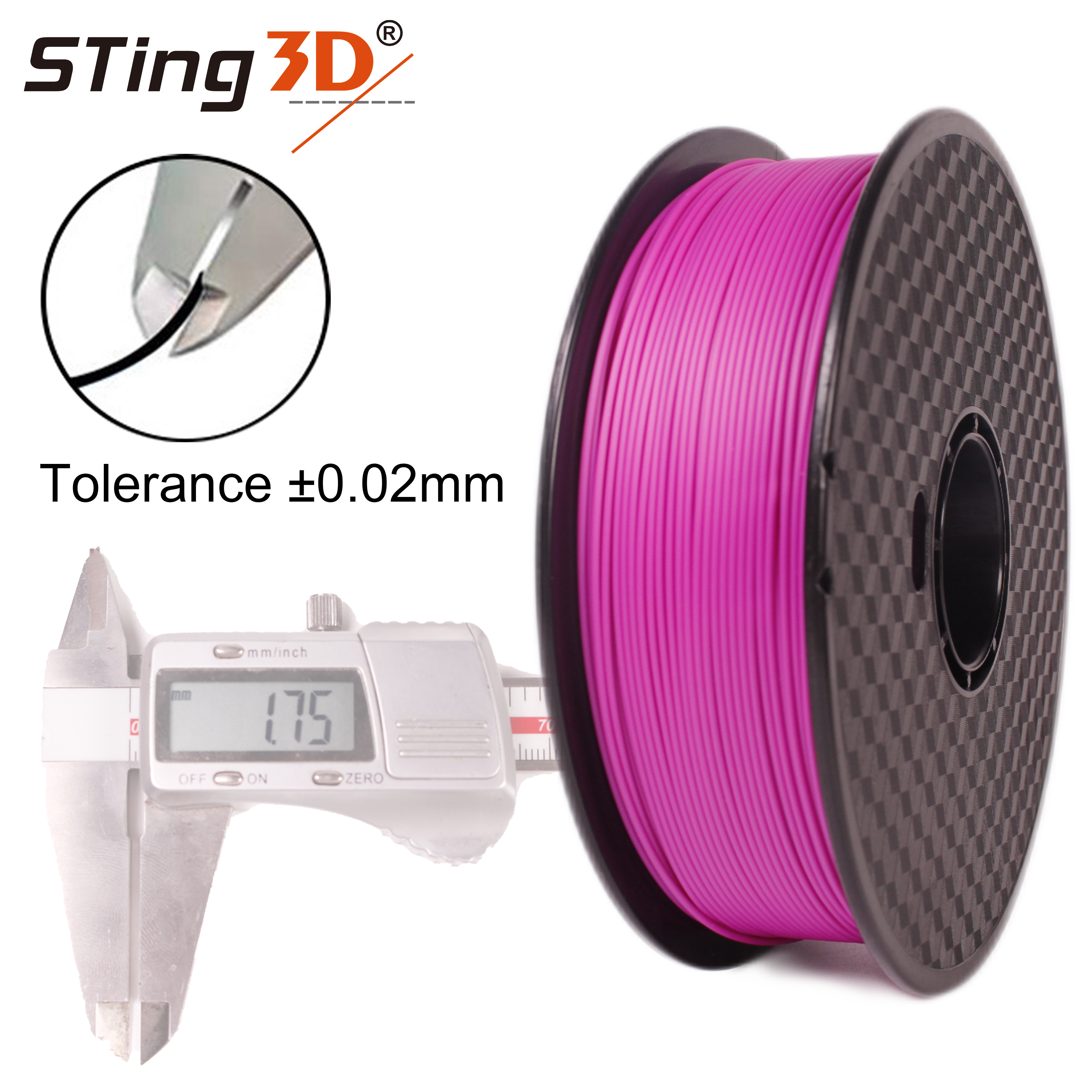 STing3D brand high quality copper filament filled above 50% copper neat wound 3d printer filament pla plus filament 175mm