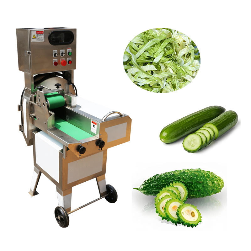 220V Automatic Okra Cucumber Cabbage Slicing Machine Cutter