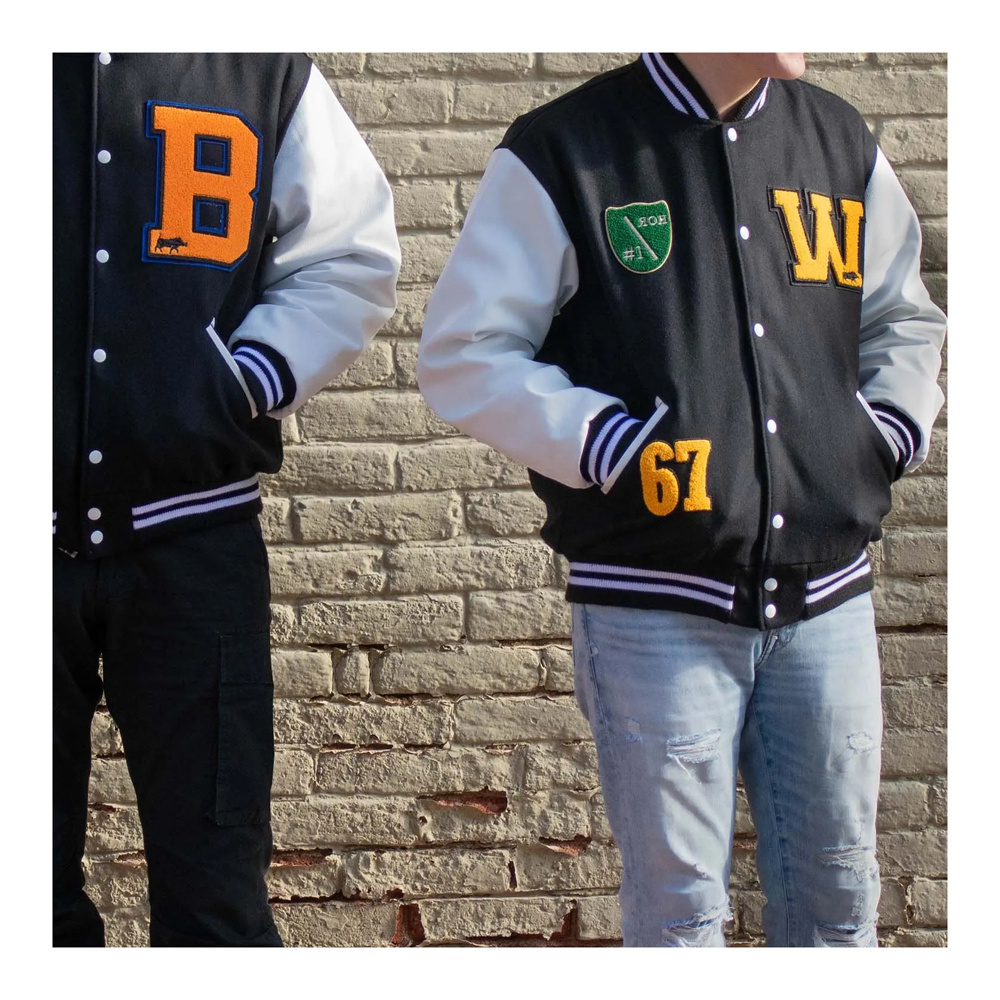 Custom Made baseball College Varsity Biker high quality twill breathable coat baseball varsity jacket Factory