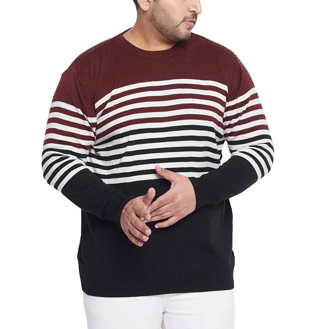 Custom LOGO OEM & ODM men's sweater knitwear pattern knitted jumper winter crewneck cotton designer custom knit sweater