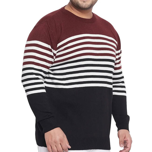 Custom LOGO OEM & ODM men's sweater knitwear pattern knitted jumper winter crewneck cotton designer custom knit sweater