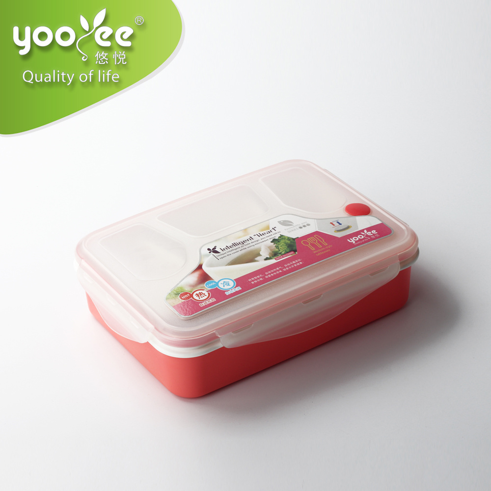 Rectangle shape lunch containers bento box with compartment