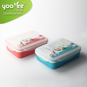 Rectangle shape lunch containers bento box with compartment