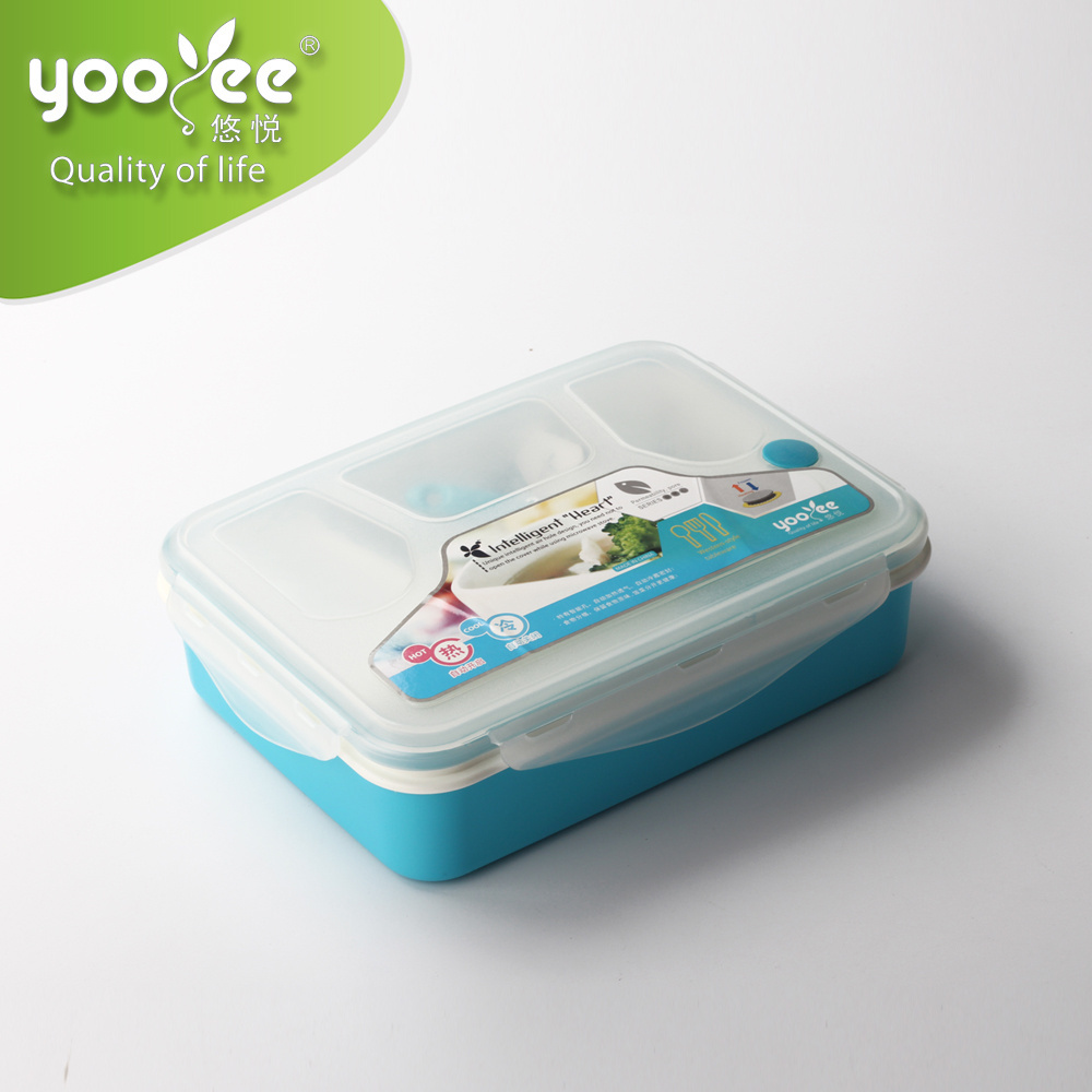 Rectangle shape lunch containers bento box with compartment