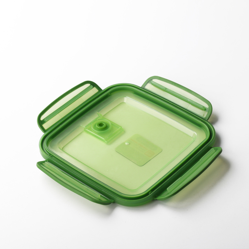 Best Selling Refrigerator Food Safe Lunch Box Food Container Storage Boxes & Bins Plastic 4 Sides Locking Lid Customized Logo