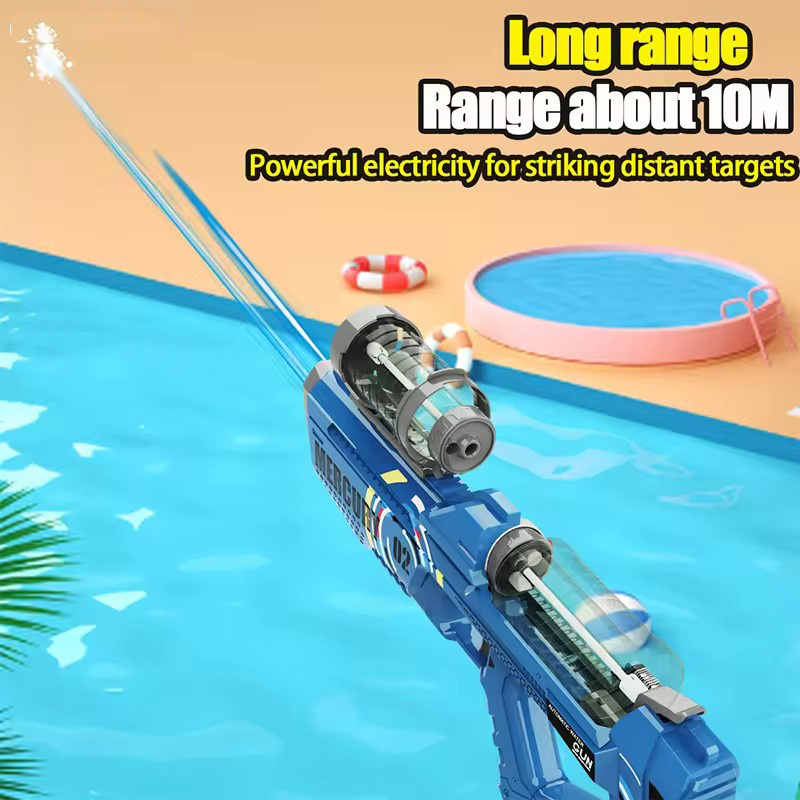 Jinying Outdoor Water Fighting Summer Toy Rechargeable Automatic Water Electric Water Gun with Light For Kids