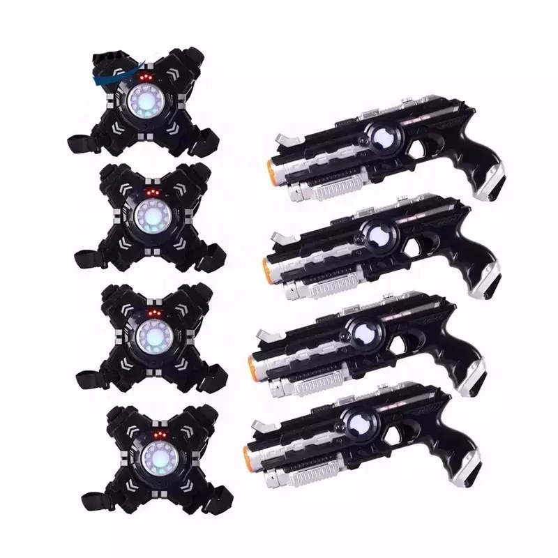 JinYing Infrared induction Laser tag gun shooting battle toys series 4 shields 2 manipulator laser gun games