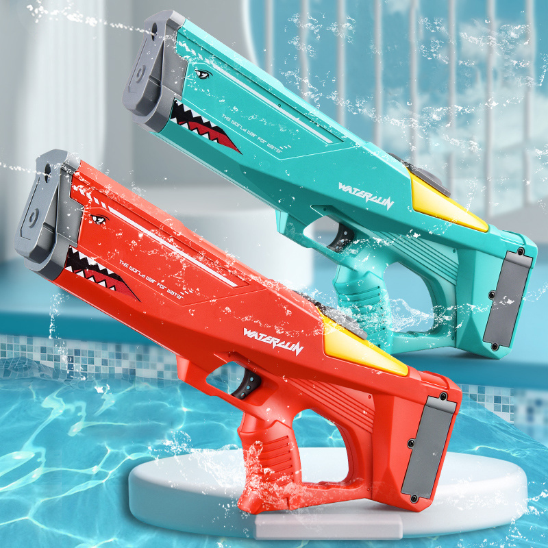 Shark Water Bursting Gun Toy Summer Outdoor Beach Pool Toy 550ml Capacity Electric Water Gun Water Sprayer Toy