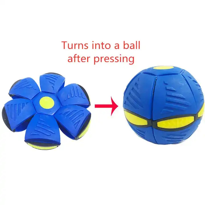 Hot selling decompression bouncing hover flat novelty magic ufo flying vent ball interactive deformation flying saucer ball