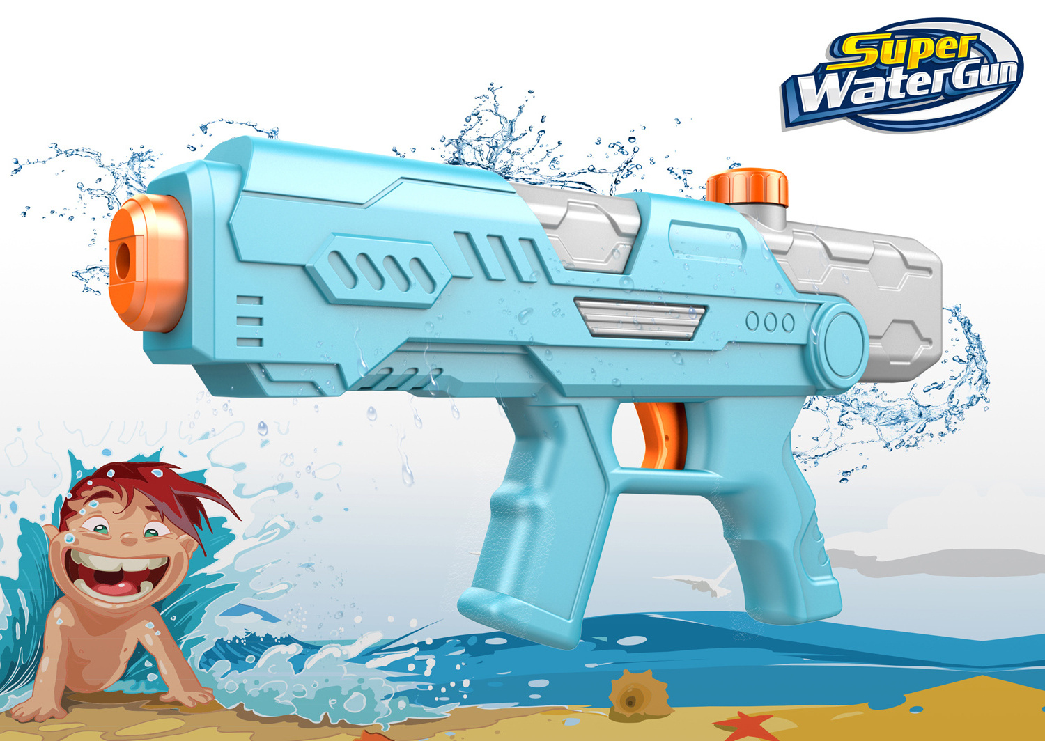 Wholesale summer water pistols plastic toy water gun for sale