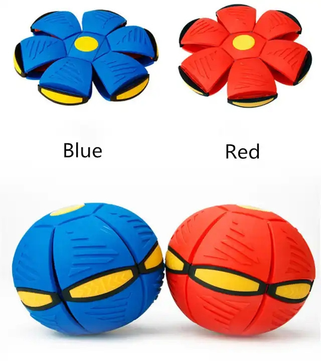 Hot selling decompression bouncing hover flat novelty magic ufo flying vent ball interactive deformation flying saucer ball