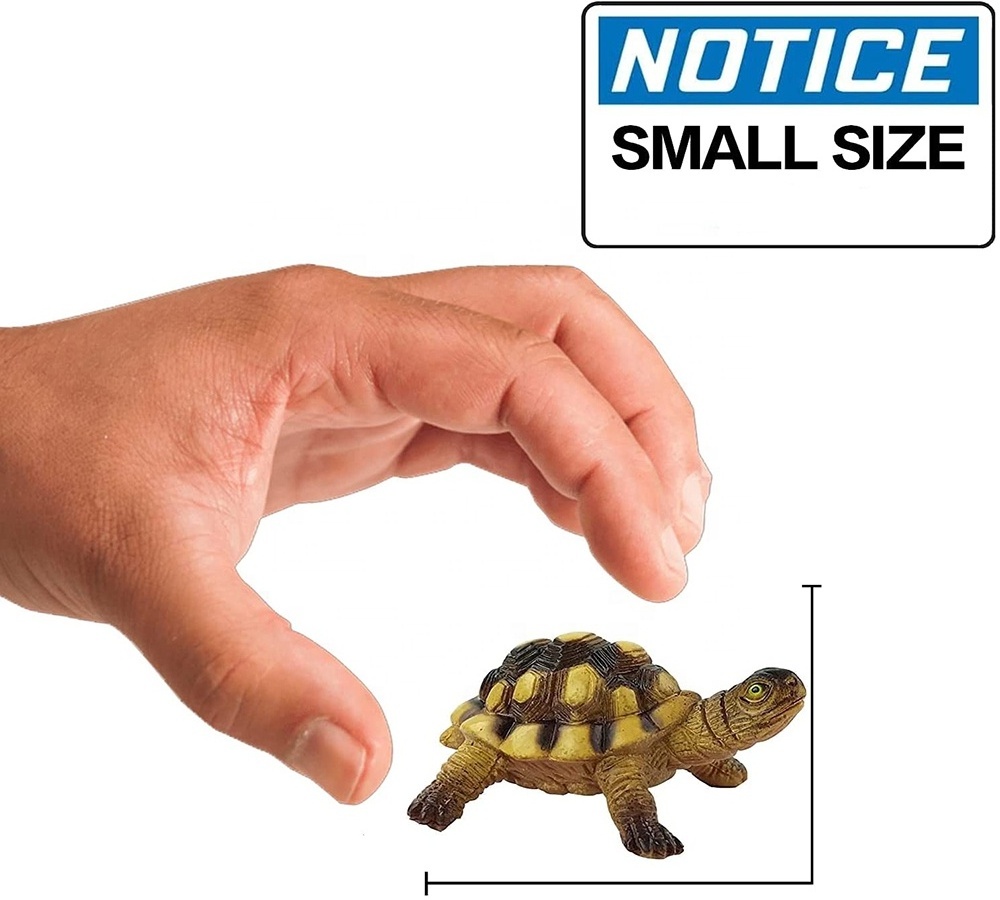 12 Piece Sea Turtle Animal Toys - Miniature Figurines Unique Turtle Toys Detailed and Hand Painted