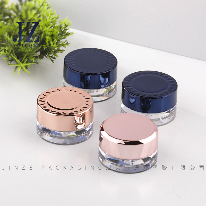 Jinze High Quality Skincare Packaging Plastic Lip Exfoliator Jars Eyeliner Gel Case Lip Scrub Containers