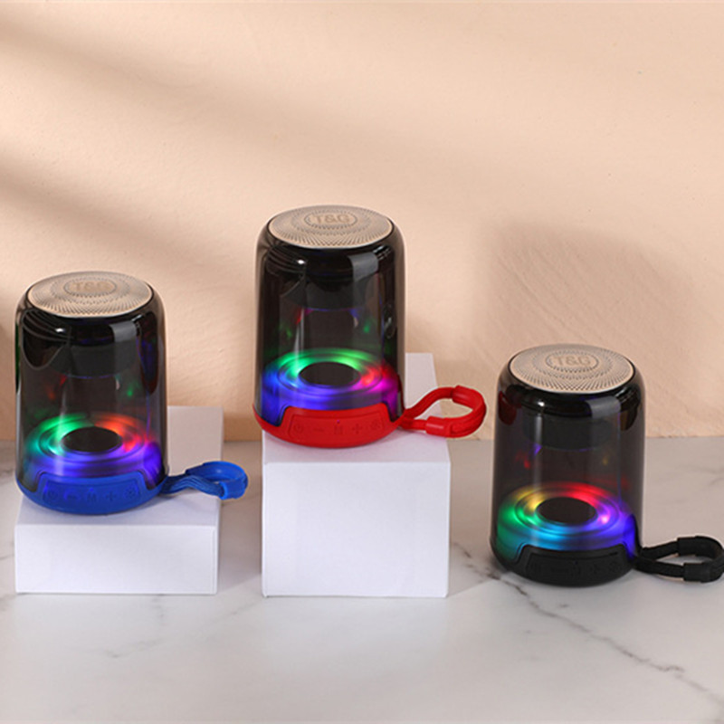 Led Light Plug Card TG314 Speaker Portable Creative Mini Tws Series Fm Small Stereo Wireless Speaker Lanyard Mini Card Speaker