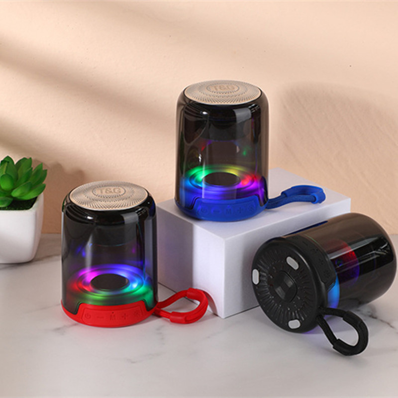 Led Light Plug Card TG314 Speaker Portable Creative Mini Tws Series Fm Small Stereo Wireless Speaker Lanyard Mini Card Speaker