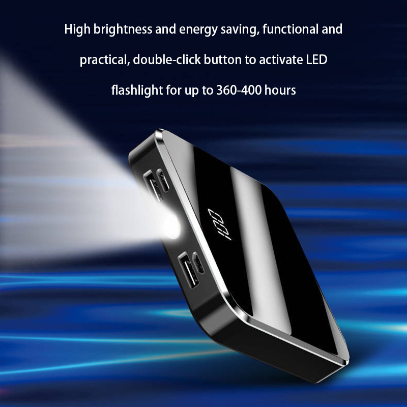 2023 Portable Fast Charging mobile Phone Powerbank Gift Pocket Digital dising light 10000mah 20000mah mini power bank for iphone